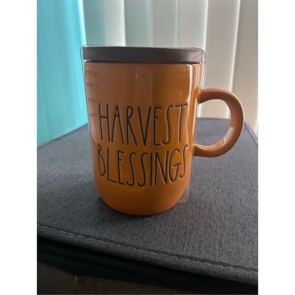 Rae Dunn Harvest Blessings Tree Double Sided Wood Coffee Mug - Picture 1 of 3